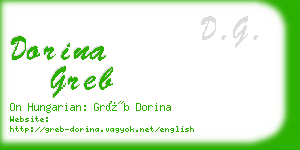 dorina greb business card